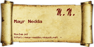 Mayr Nedda névjegykártya